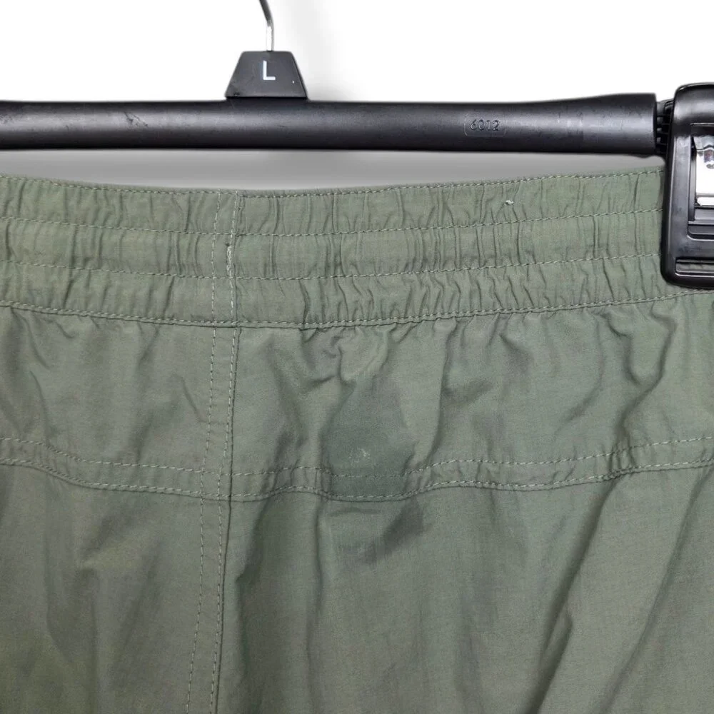 Columbia Windbreaker Cargo Pants Womens Large Cropped Hiking Green - Picture 9 of 12